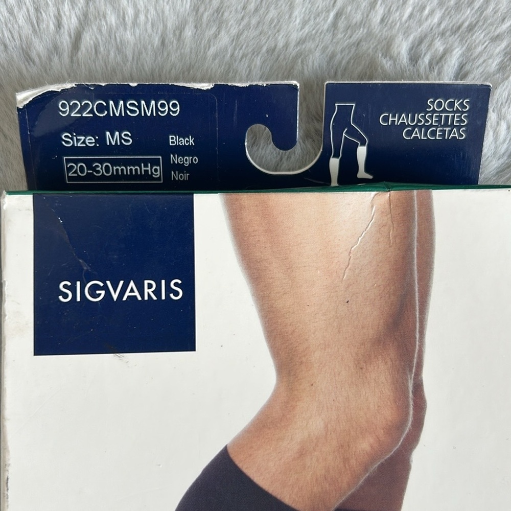 NWT DYNAVEN Opaque Men's Closed Toe Knee-High Compression Stockings 20-30mmHg M - Picture 3 of 7